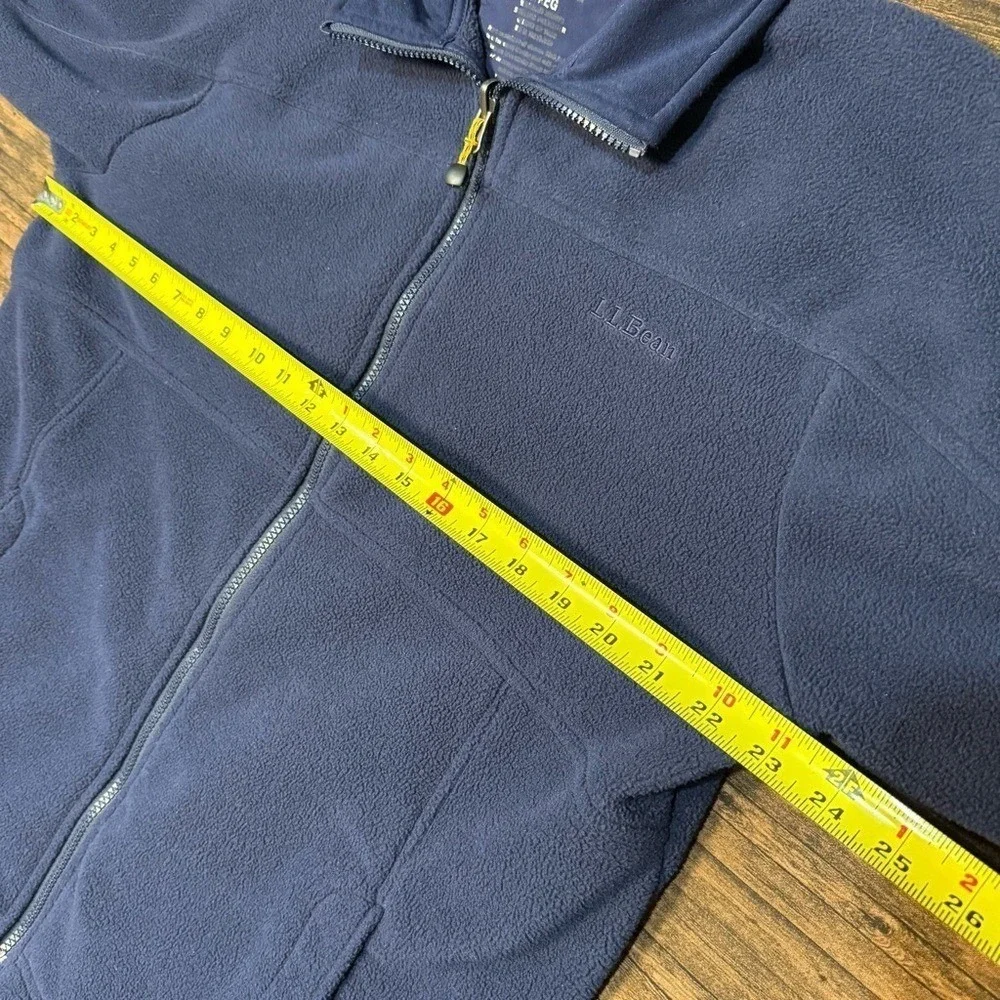 L.L. Bean Men's Navy Fleece Full Zip Jacket Size M Reg Medium‎
